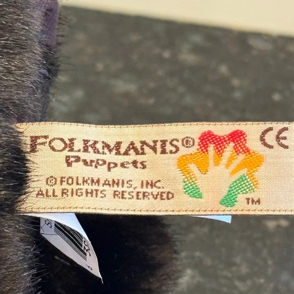 Baby Black Bear Hand Puppet by Folkmanis Puppets. Size 9” - Picture 9 of 12